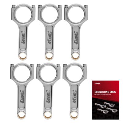 Toyota Supra 2JZ 2JZ-GE/GTE Engine I-Beam Forged 4340 6Pcs Connecting Rods Conrods+ARP Bolts